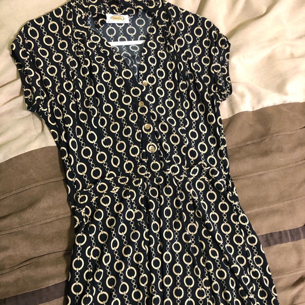 Talbots black buttoned dress